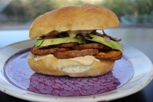 Cashew Cheese Sweet Potato Burger