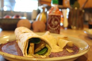 Tofu Cheesy Sriracha Wrap