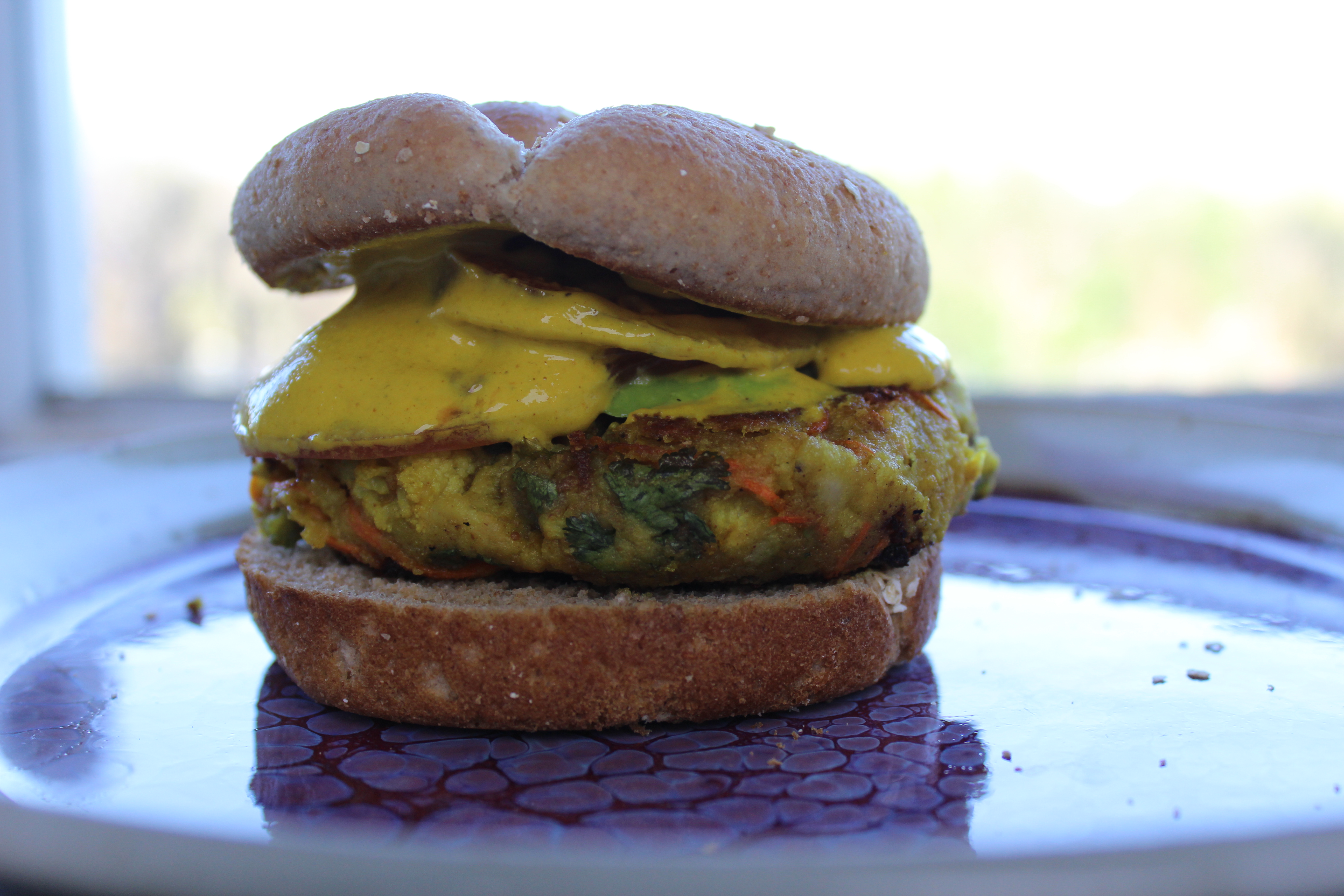 Indian Samosa Vegan Burger