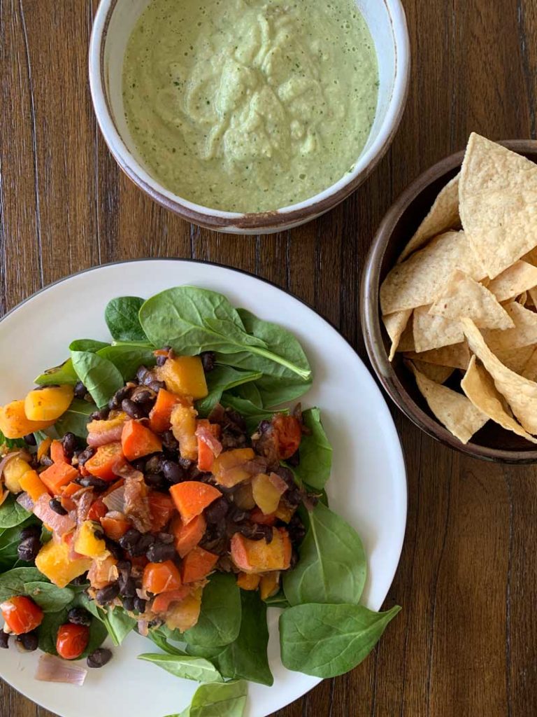Finding Local, with Black Bean Salads and Avocado Crema